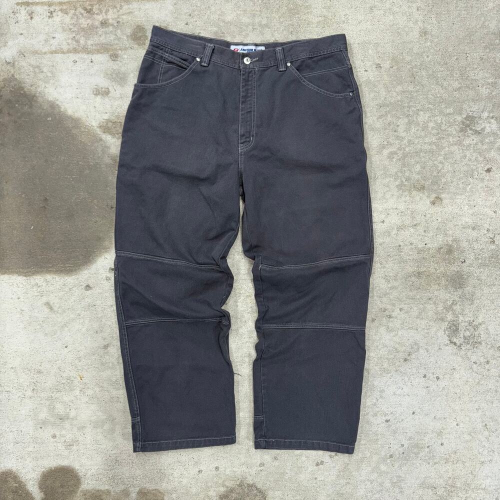 Vintage Y2K anchor blue baggy 2000s carpenter workwear pants